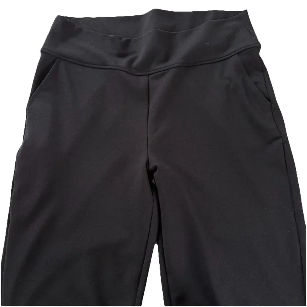 Saint + Sophia Putney Pull On Pants Size 12 Navy Blue Relaxed Straight Pockets - Picture 7 of 16